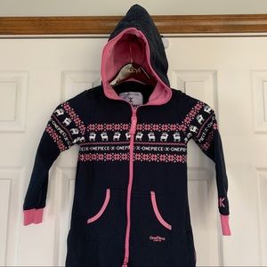 OnePiece Norwegian girls jumpsuit/onesie pink and blue